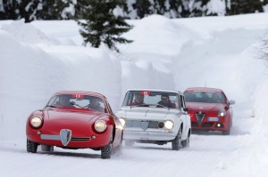 Alfa Romeo uczestniczy w „Winter Marathon 2014” z modelem Giulietta SZ z roku 1960, Giulia TI Super z roku 1963 i Giulietta MY 2014 2.0 JTDM 2 150 KM (01/2014)