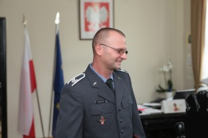 St. sierż. Arkadiusz Paluch u Wojewody - fot. M. Cabaj